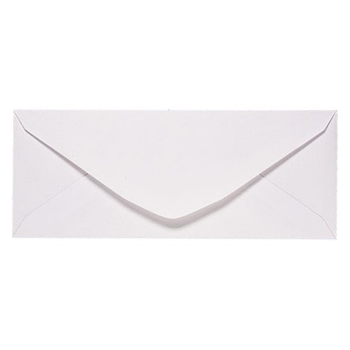 79x216mm White 70gsm Gummed Diamond Envelopes - Qty 100
