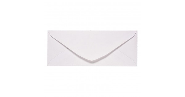 79x216mm White 70gsm Gummed Diamond Envelopes - Qty 100
