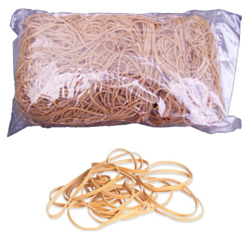 No. 19 (90 x 1.5 x 1.1mm) Natural Elastic/Rubber Bands (1 x 1lb/454g bag / 1100 Bands)