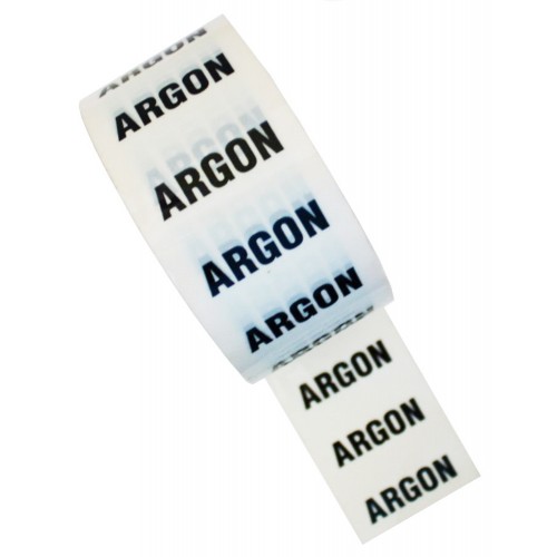 ARGON (Ar) - White Printed Pipe Identification (ID) Tape