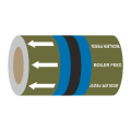 Boiler Feed (Arrows) - 275mm Banded Pipe Identification (ID) Tape