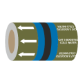 Cat 5 Boosted Cold Water (Arrows) - 275mm Banded Pipe Identification (ID) Tape