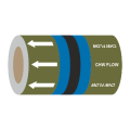 Chilled Water Flow (Arrows) - 275mm Banded Pipe Identification (ID) Tape