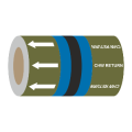 Chilled Water Return (Arrows) - 275mm Banded Pipe Identification (ID) Tape
