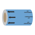 Compressed Air (Arrows) - 275mm Banded Pipe Identification (ID) Tape
