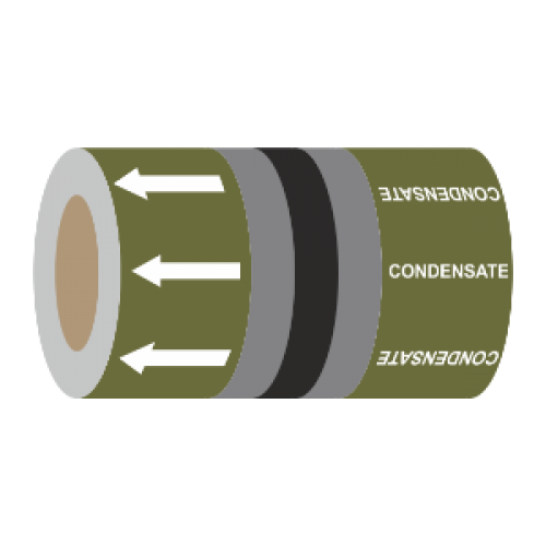 Condensate (Arrows) - 275mm Banded Pipe Identification (ID) Tape