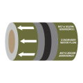Condenser Water Flow (Arrows) - 275mm Banded Pipe Identification (ID) Tape