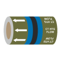 Constant Temp Heating Flow (Arrows) - 275mm Banded Pipe Identification (ID) Tape