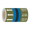 Constant Temp Heating Return (Arrows) - 275mm Banded Pipe Identification (ID) Tape