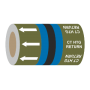 Constant Temp Heating Return (Arrows) - 275mm Banded Pipe Identification (ID) Tape