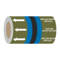 Cooling Water Return (Arrows) - 275mm Banded Pipe Identification (ID) Tape