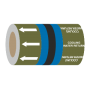 Cooling Water Return (Arrows) - 275mm Banded Pipe Identification (ID) Tape