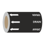 Drain (Arrows) - 275mm Banded Pipe Identification (ID) Tape