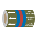 Fire Hose Reel (Arrows) - 275mm Banded Pipe Identification (ID) Tape