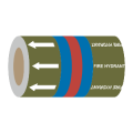 Fire Hydrant (Arrows) - 275mm Banded Pipe Identification (ID) Tape
