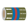 Fire Main (Arrows) - 275mm Banded Pipe Identification (ID) Tape