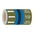 Glycol Flow (Arrows) - 275mm Banded Pipe Identification (ID) Tape