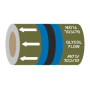 Glycol Flow (Arrows) - 275mm Banded Pipe Identification (ID) Tape