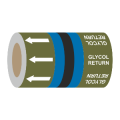 Glycol Return (Arrows) - 275mm Banded Pipe Identification (ID) Tape