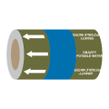 Gravity Fed Water (Arrows) - 275mm Banded Pipe Identification (ID) Tape