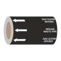 Grease Waste Pipe (Arrows) - 275mm Banded Pipe Identification (ID) Tape