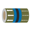 Heating Water Return (Arrows) - 275mm Banded Pipe Identification (ID) Tape
