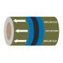 Heating Water Return (Arrows) - 275mm Banded Pipe Identification (ID) Tape