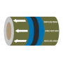 Hot Water Return (Arrows) - 275mm Banded Pipe Identification (ID) Tape