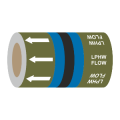 Low Pressure Hot Water Flow (Arrows) - 275mm Banded Pipe Identification (ID) Tape