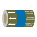 Process Cold Water (Arrows) - 275mm Banded Pipe Identification (ID) Tape