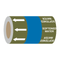 Softened Water (Arrows) - 275mm Banded Pipe Identification (ID) Tape