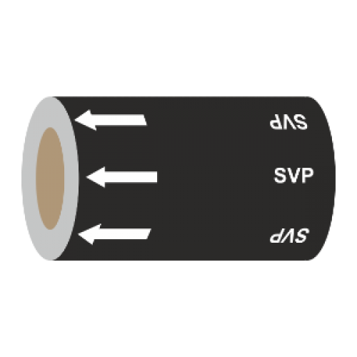 Soil Vent Pipe (Arrows) - 275mm Banded Pipe Identification (ID) Tape