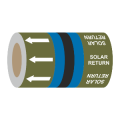 Solar Water System Return (Arrows) - 275mm Banded Pipe Identification (ID) Tape