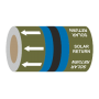 Solar Water System Return (Arrows) - 275mm Banded Pipe Identification (ID) Tape