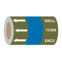 Tank / Towns Water (Arrows) - 275mm Banded Pipe Identification (ID) Tape