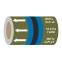 Variable Temp Heating Flow (Arrows) - 275mm Banded Pipe Identification (ID) Tape