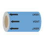 Vent (Arrows) - 275mm Banded Pipe Identification (ID) Tape