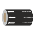 Waste Water (Arrows) - 275mm Banded Pipe Identification (ID) Tape