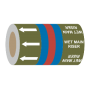 Wet Main Riser (Arrows) - 275mm Banded Pipe Identification (ID) Tape