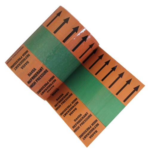 R449A REFRIGERANT HIGH PRESSURE (Arrows) - Banded Pipe Identification (ID) Tape