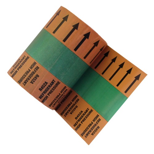 R452A REFRIGERANT HIGH PRESSURE (Arrows) - Banded Pipe Identification (ID) Tape