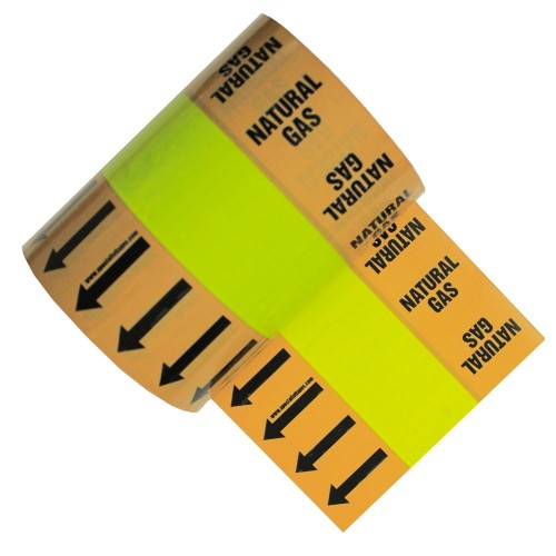NATURAL GAS - Banded Pipe Identification ID Tape