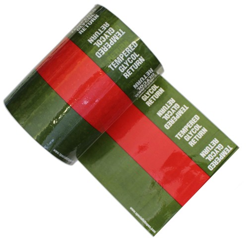 TEMPERED GLYCOL RETURN - Banded Pipe Identification (ID) Tape