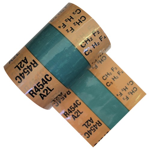 R454A A2L CH2F2 C3H2F4 (Difluoromethane, Tetrafluoropropene) - Banded Pipe Identification (ID) Tape