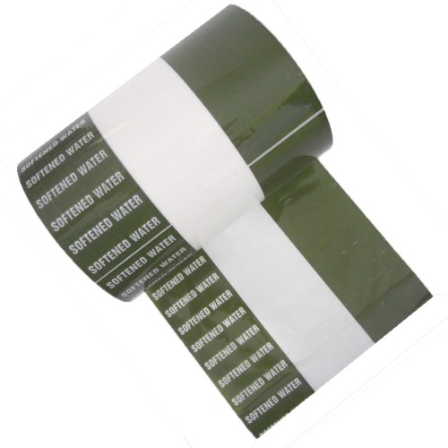 SOFTENED WATER - Banded Pipe Identification ID Tape