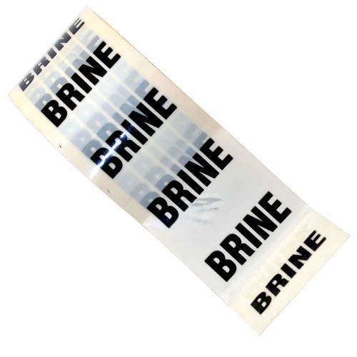 BRINE - White Printed Pipe Identification (ID) Tape