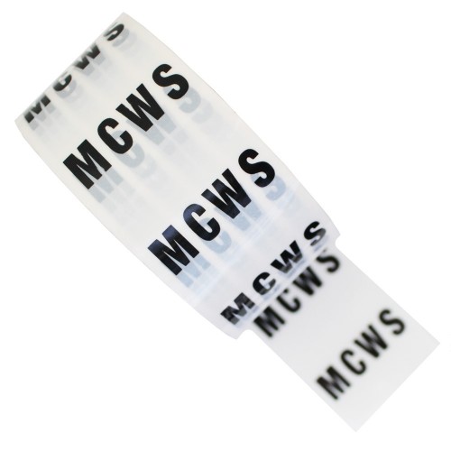 MCWS - White Printed Pipe Identification (ID) Tape