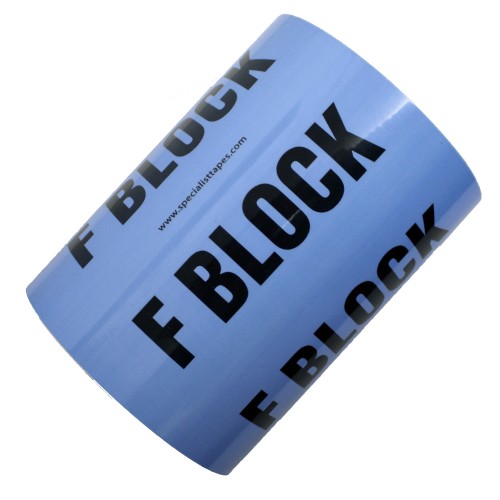 F BLOCK - All Weather Pipe Identification (ID) Tape