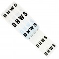 D H W S (DHWS) - White Printed Pipe Identification (ID) Tape