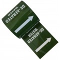 DE-AERATED WATER (Arrows) - Colour Printed Pipe Identification (ID) Tape